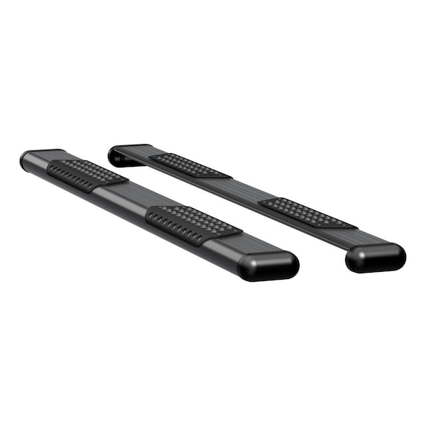 O-MEGA II 6IN OVAL STEPS BLACK TEXTURED POWDER COAT